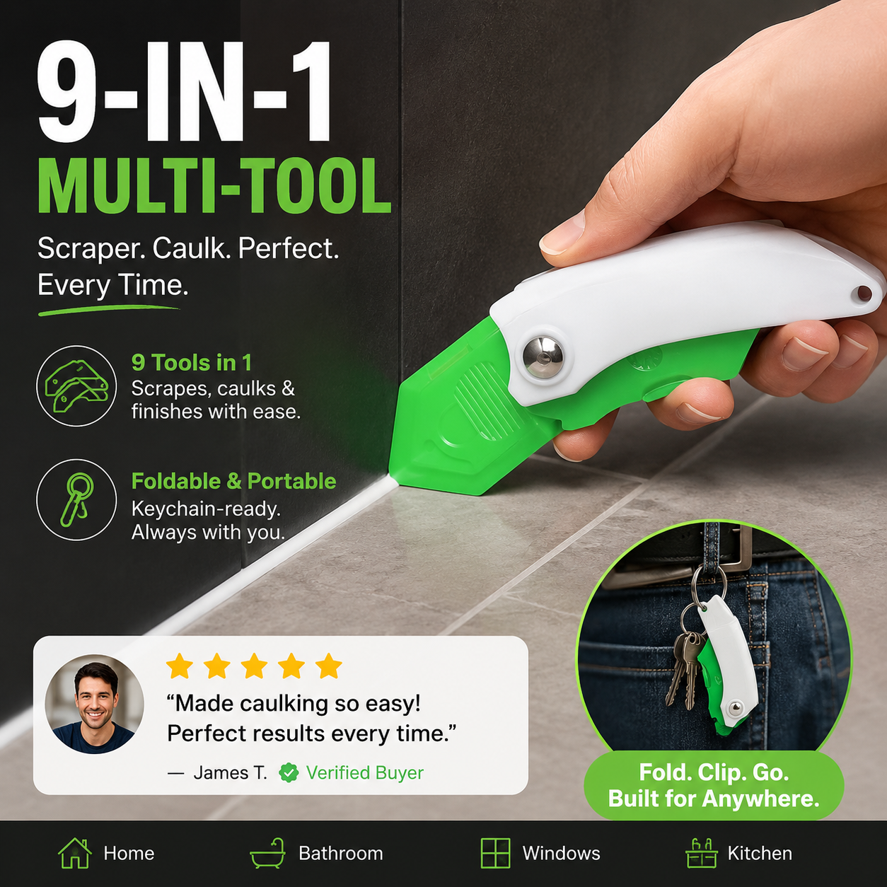 🔥Hot Sale🔥Multipurpose 9-in-1 Spatula Caulking Tool