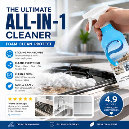 🥳2026 HOT SALE🥳💞50K+ SOLD!🧼🌿 Stubborn Grease? Gone in Seconds! Powerful Multi-Surface Kitchen Spray. ✨🍳