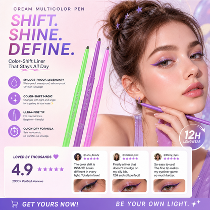 Buy 1 Get 1 Free · Smudgeproof Color-Shift Eyeliner ✨