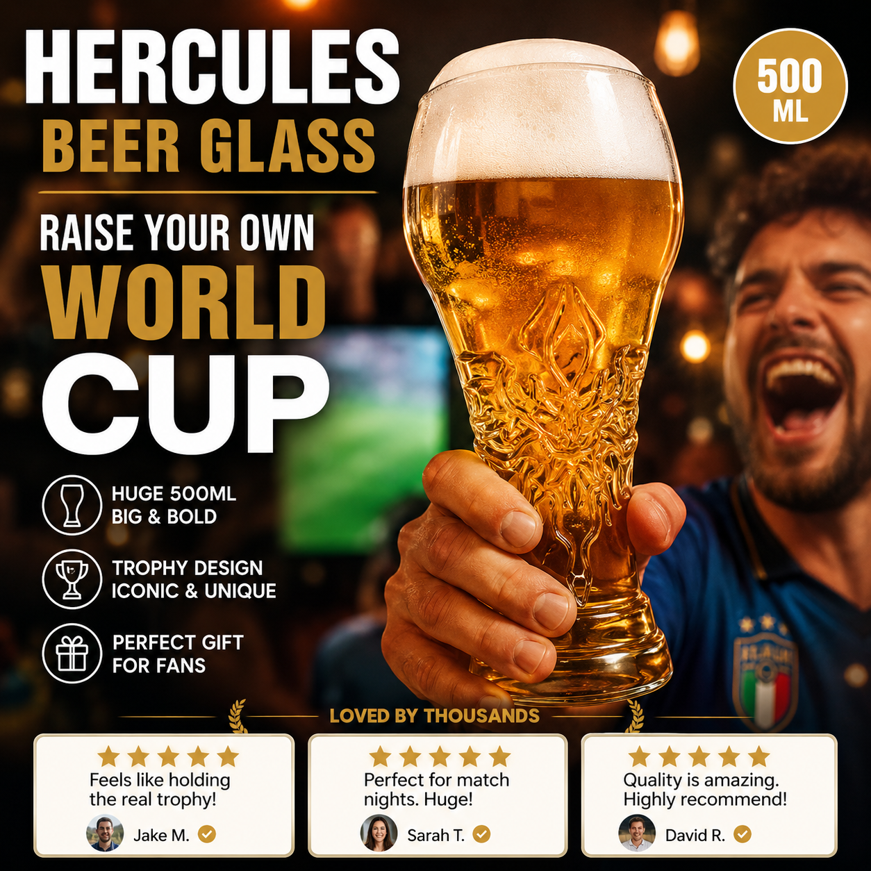 🔥Limited Time Promotion 50% OFF🔥Large Capacity Ornate Embossed Beer Glass