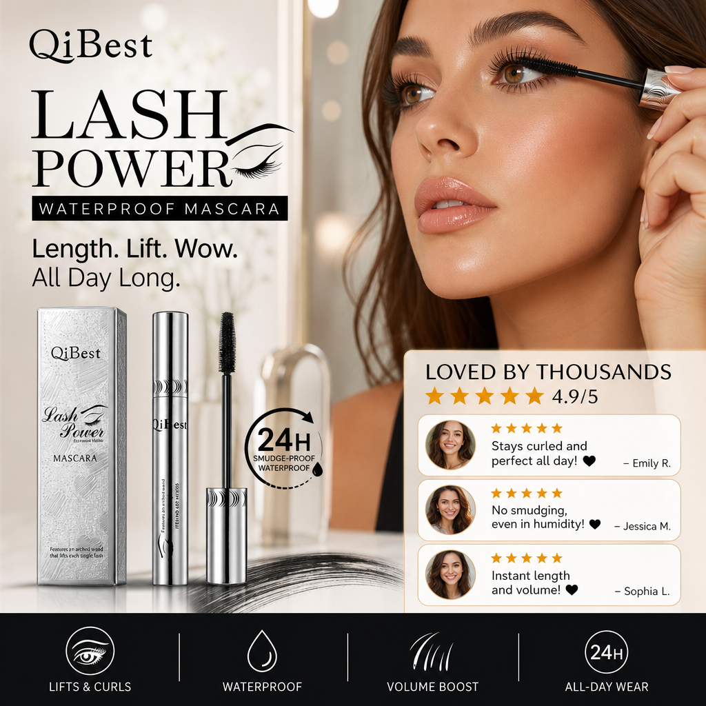 🧴💦 4D Waterproof Mascara – Silky Lengthening Formula | Sweat, Tears & Rain Resistant ☔😭✅