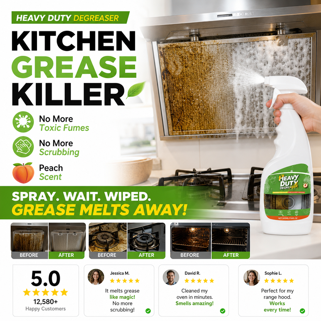 🏆LAST DAY SALE: 50% OFF🧼Heavy Duty Kitchen Degreaser Spray
