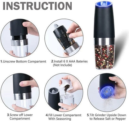 🧂Last Day 50% OFF🔥Automatic electric salt and pepper mill with gravity sensor