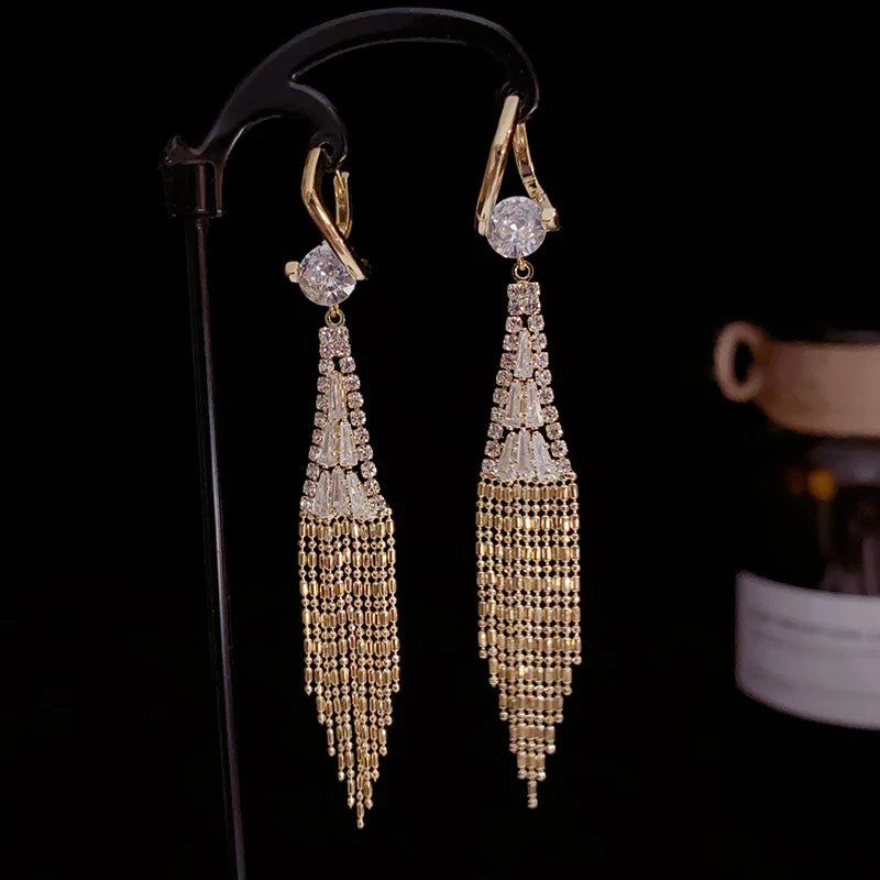 New Year Pre-sale🎁 🌟Rhinestone Tassel Earrings🌟