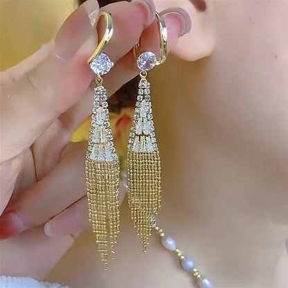 New Year Pre-sale🎁 🌟Rhinestone Tassel Earrings🌟