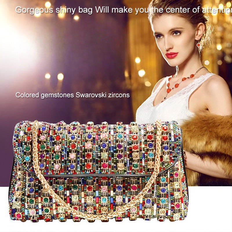 [✨Gift For Her💕] Women's Luxury Colorful Rhinestone Bag（50% OFF）