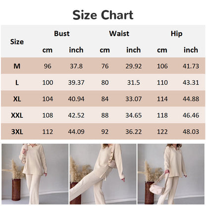 🔥Hot Sale 50% OFF🎁V-Neck Casual Slit Knitted Two-Piece Set