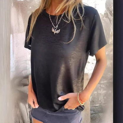 🔥Hot Sale 49% OFF🔥Women Round Neck Short Sleeve T-shirt