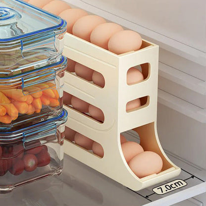 🏠️Kitchen Helper🌟Multi-function 4-layer Tilted Design Slide Egg Storage Box