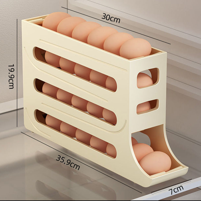 🏠️Kitchen Helper🌟Multi-function 4-layer Tilted Design Slide Egg Storage Box