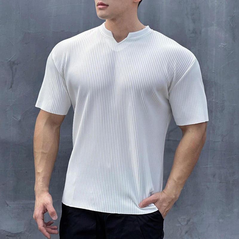 🎁Hot Sale 50% OFF⏳Men's V-Neck Short Sleeve Muscle Athletic Workout T-Shirts