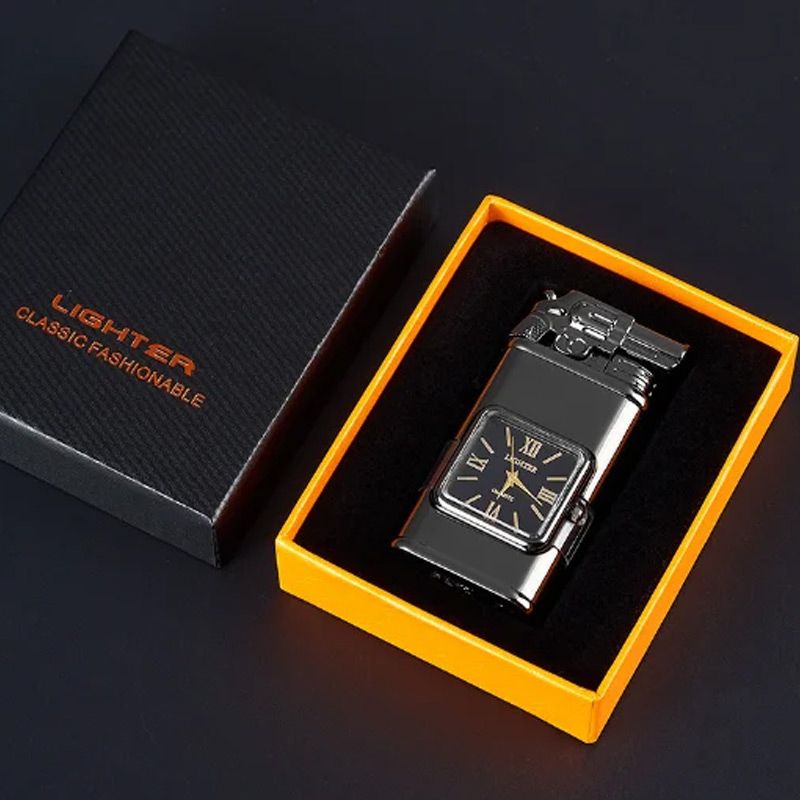 Windproof Lighter Vintage Watch Bezel Jet Flame Torch