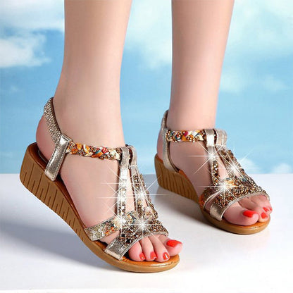 🔥New Hot Sale🔥Women's New Summer Rhinestone Open Toe Sandals