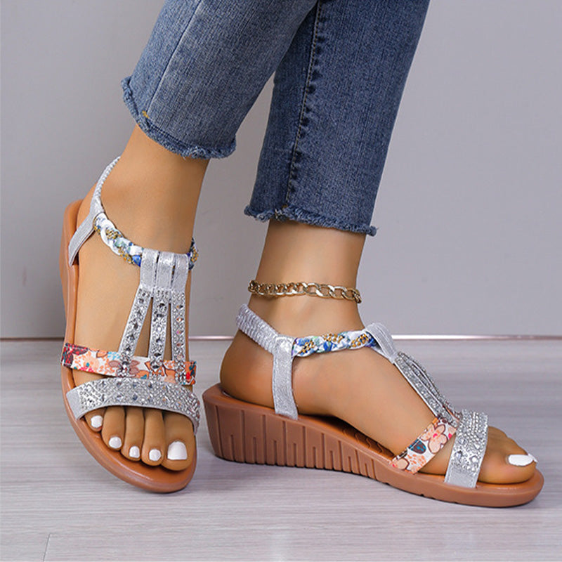 🔥New Hot Sale🔥Women's New Summer Rhinestone Open Toe Sandals