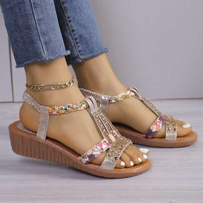 🔥New Hot Sale🔥Women's New Summer Rhinestone Open Toe Sandals