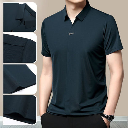 🎁Hot Sale 49% OFF⏳Men’s Casual Lapel Breathable Wrinkle-free T-shirt