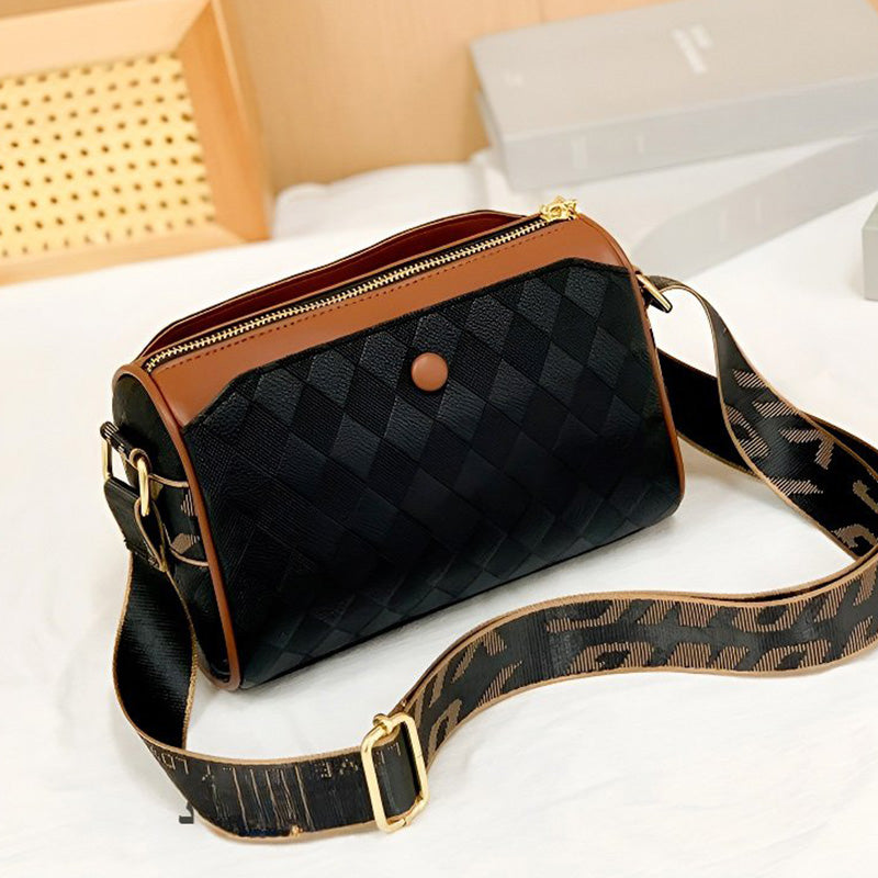 Fashion Diamond Pattern Large Capacity 3-Layer Crossbody Bag