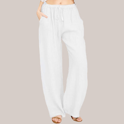 🔥Hot Sale🔥Women's  Cotton Linen casual wide-leg pants