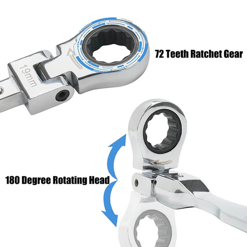 🛠️20-piece ratchet wrench with box