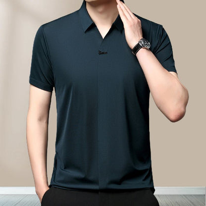 🎁Hot Sale 49% OFF⏳Men’s Casual Lapel Breathable Wrinkle-free T-shirt