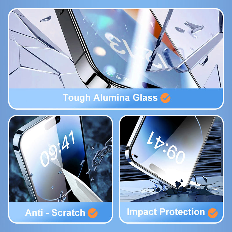 💥Buy 1 Get 1 Free🔥 iPhone Tempered Anti-Peeking Screen Protector - No Bubbles No Dust