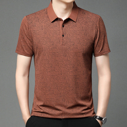 Men's Fashion Cooling Breathable Printed Lapel T-Shirt