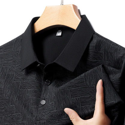 Men's Fashion Cooling Breathable Printed Lapel T-Shirt