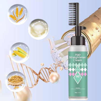 Protein Correction Hair Straightener Cream with Comb