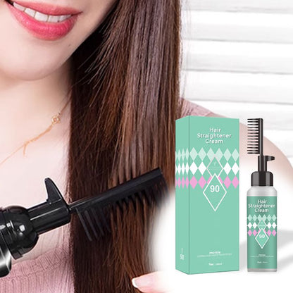 Protein Correction Hair Straightener Cream with Comb