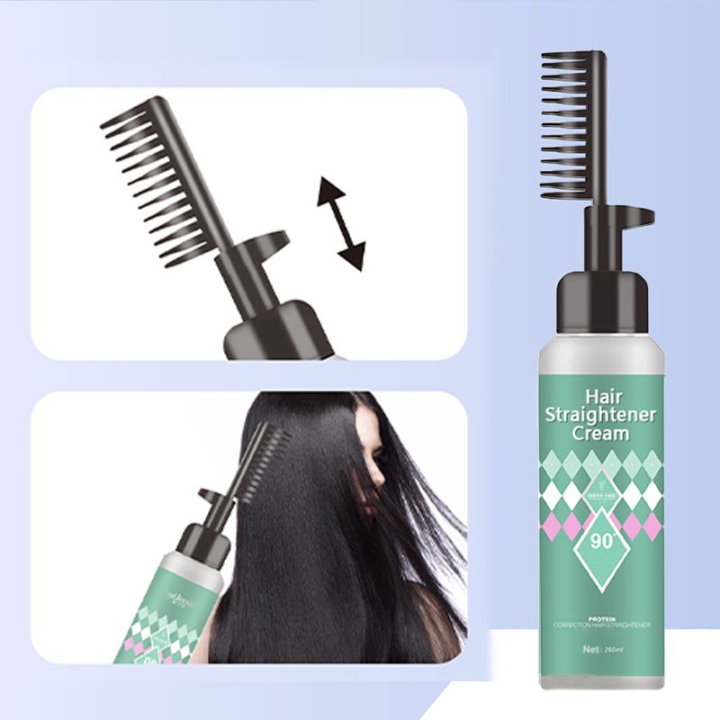 Protein Correction Hair Straightener Cream with Comb