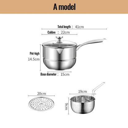 Multipurpose Stainless Steel Saucepan