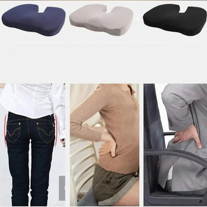 🌟 U-Shape Memory Foam 🌈 Lumbar & Tailbone Relief Cushion 🦴 - Slow Rebound Ergo Support