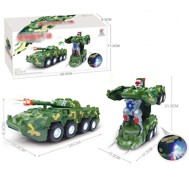 [Best Gift For Kid] Electric Universal Deformation Police Toy Car