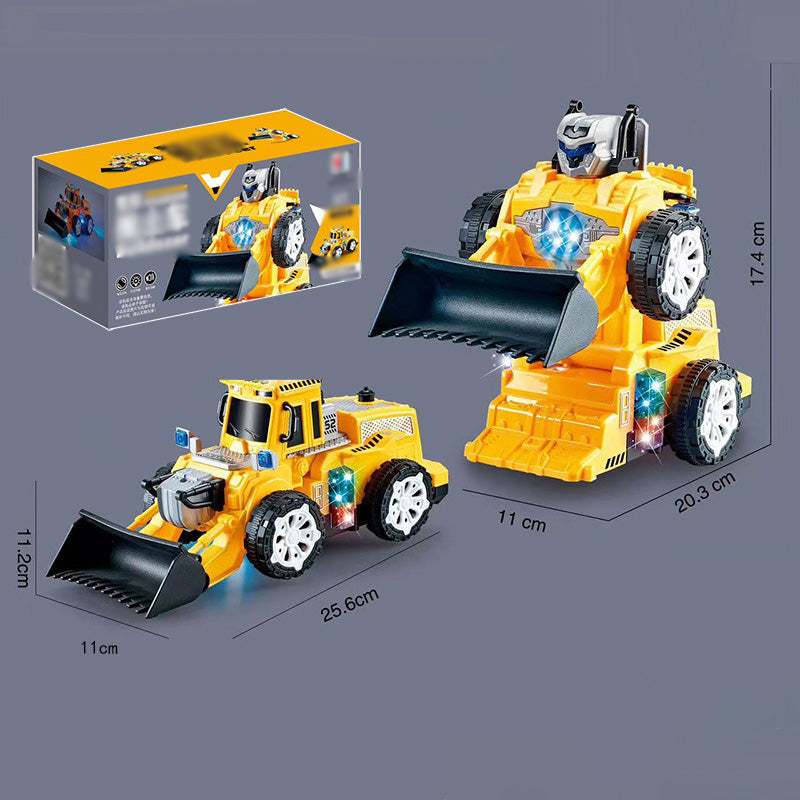 [Best Gift For Kid] Electric Universal Deformation Police Toy Car