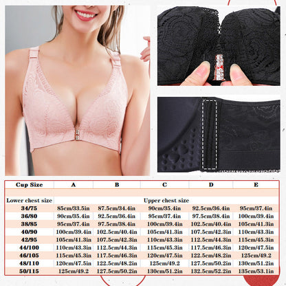 🔥HOT SALE 49% OFF🔥Rose Embroidery Front Closure Wirefree Bra