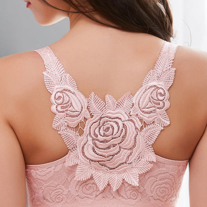 🔥HOT SALE 49% OFF🔥Rose Embroidery Front Closure Wirefree Bra