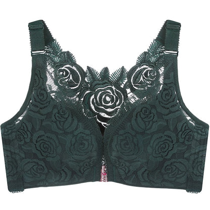 🔥HOT SALE 49% OFF🔥Rose Embroidery Front Closure Wirefree Bra