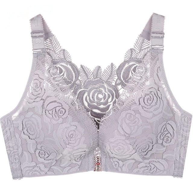 🔥HOT SALE 49% OFF🔥Rose Embroidery Front Closure Wirefree Bra