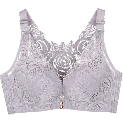 🔥HOT SALE 49% OFF🔥Rose Embroidery Front Closure Wirefree Bra