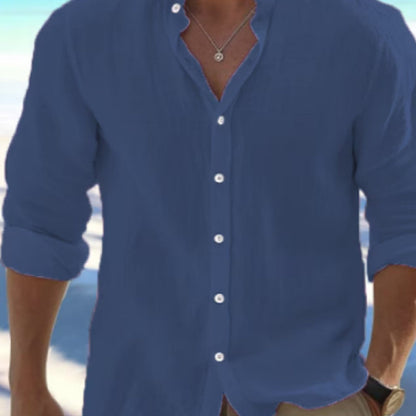 🔥Limited time 50% off🔥Men's Casual Solid Color Button-Down Shirt