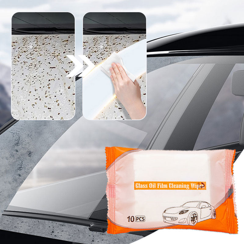 🔥Buy 1 Get 1 Free🔥10 Count Car Glass Oil Film Cleaning Wipes💦