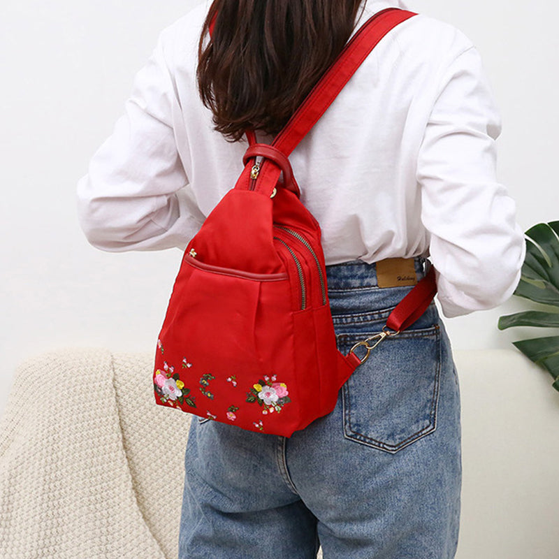 Women's Multifunctional Portable Printed Backpack