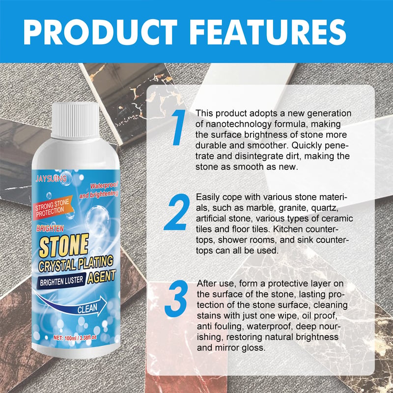 Stone stain remover (effective removal of oxidation, rust and stains)