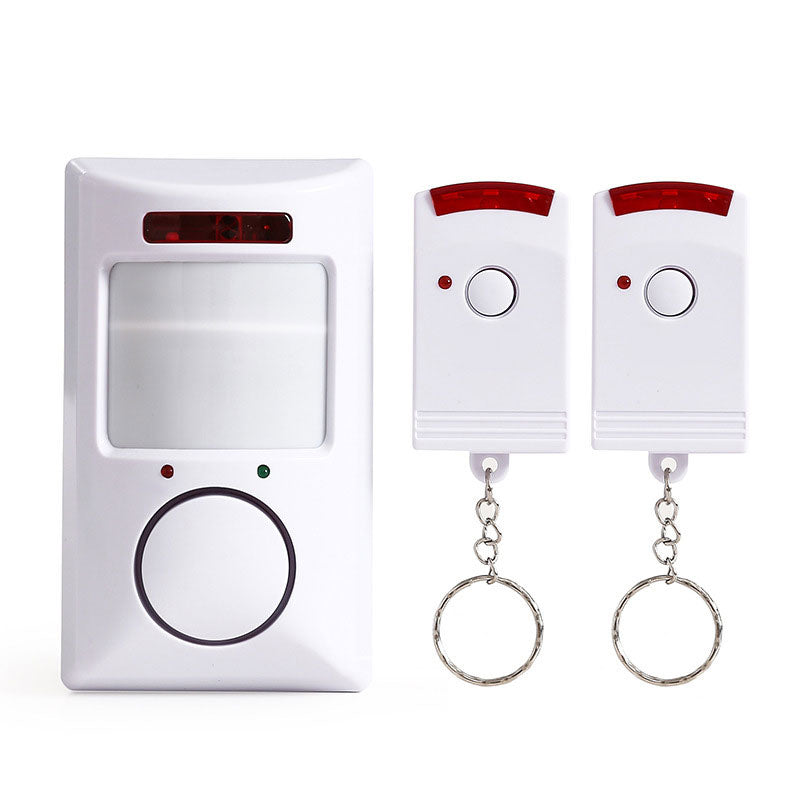 Motion Sensor Infrared Alarm with 2PCS Remote Controls