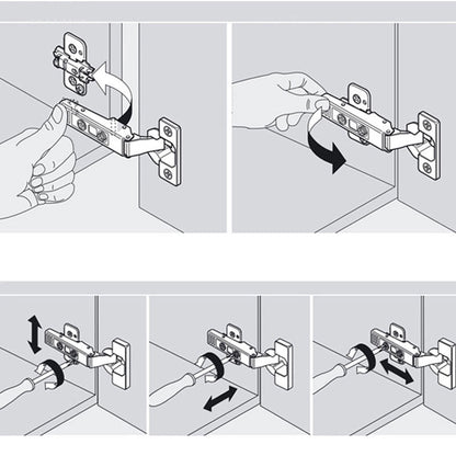 Adjustable Mounting Hinges & Buffer Damping Set