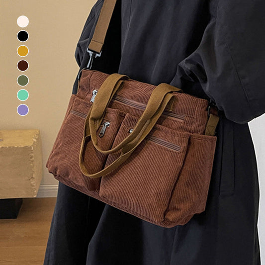 2024 New ultra-light casual large capacity retro shoulder bag