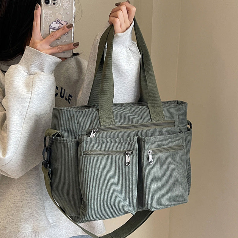 2024 New ultra-light casual large capacity retro shoulder bag