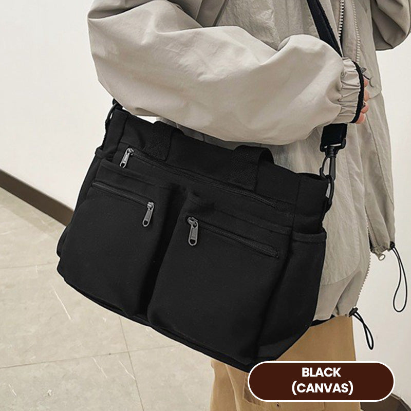 2024 New ultra-light casual large capacity retro shoulder bag