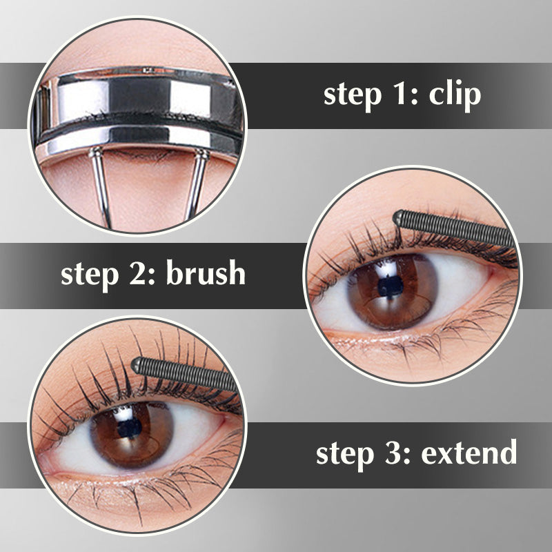 3D Curling Metal Wand Mascara - Waterproof & Long-Lasting