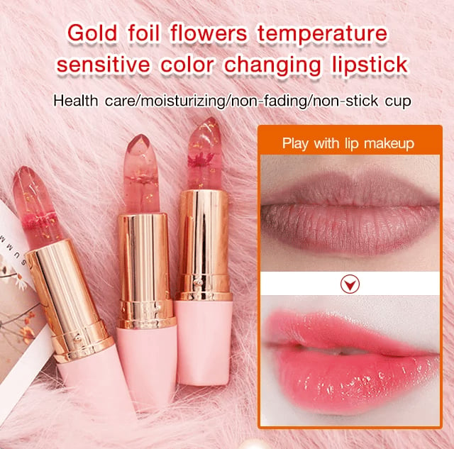 🎉Christmas Hot Sale 49% Off🎉Crystal Jelly Flower Color Changing Lipstick